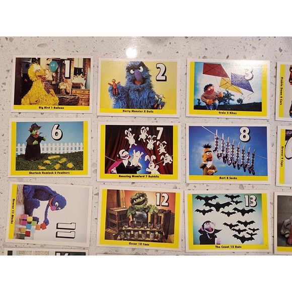 Sesame Street Vintage 1992 Trading Cards 1-21 The Count Counts Oscar Burt Ernie - Picture 8 of 11